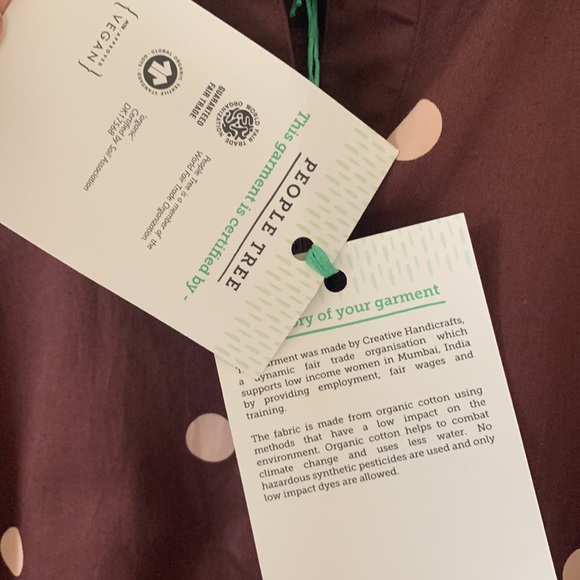 NWT People Tree Edie Polka Dot Shirt - Picture 10 of 12